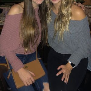 Free People Off The Shoulder Cropped Sweaters (2)